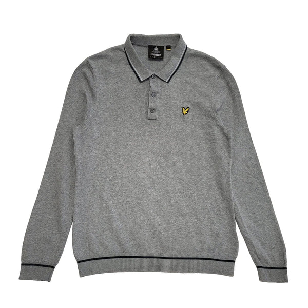 Lyle & Scott Grey High Neck Jumper Uk Men's Size M L636