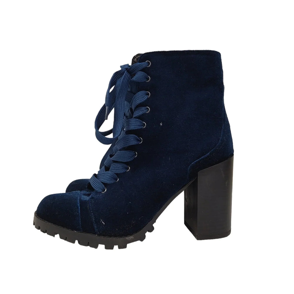 Dorothy Perkins Teal Anthea Lace Up Heeled Boots Uk Women's 4 Eu 37