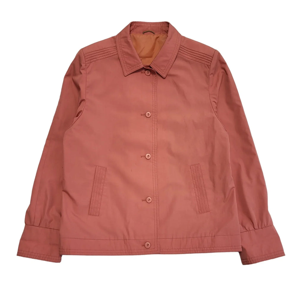 Dannimac Pink 90s Vintage Button Polyester Blend Jacket Uk Women's Size 14