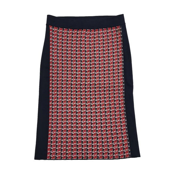 Tommy Hilfiger Black Red Straight Stretch Pencil Skirt UK Women's XS 6 W26 K858