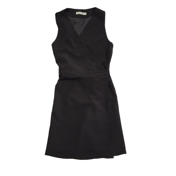 Oasis Black Sleeveless Wrap Tailored Dress Uk Women's Size 16 Bnwt DD532