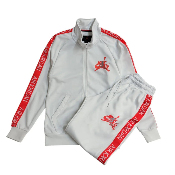 Nike Air Jordan White & Orange Tracksuit Jacket (XS) Joggers (S) W30 L32 EE721