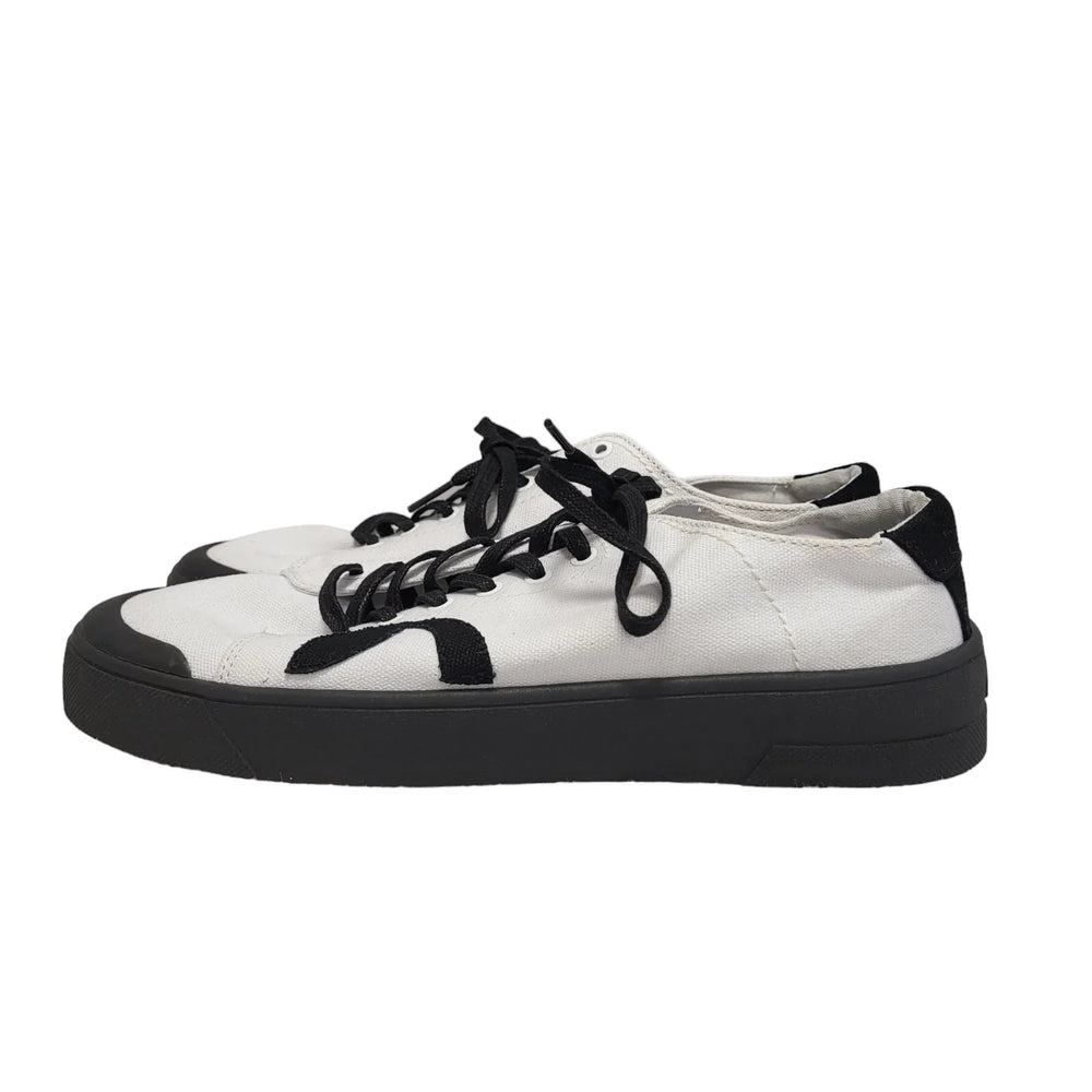 Roscomar White Black Canvas Casual Trainers Men's  Uk Size 8