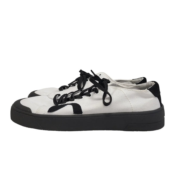 Roscomar White Black Canvas Casual Trainers Men's  Uk Size 8