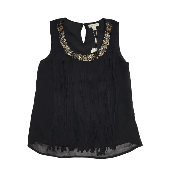 Monsoon Black Round Neck Sleeveless Dress Top Women's uk L 12 H610