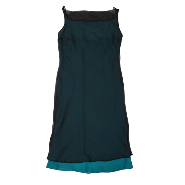 Dorothy Perkins Petites Vintage 90s Green Dress Uk Women's Size 14