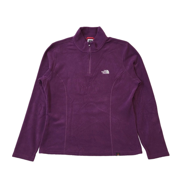 The North Face Purple 1/4 Zip Fleece Base Layer Women's UK L 12 H31