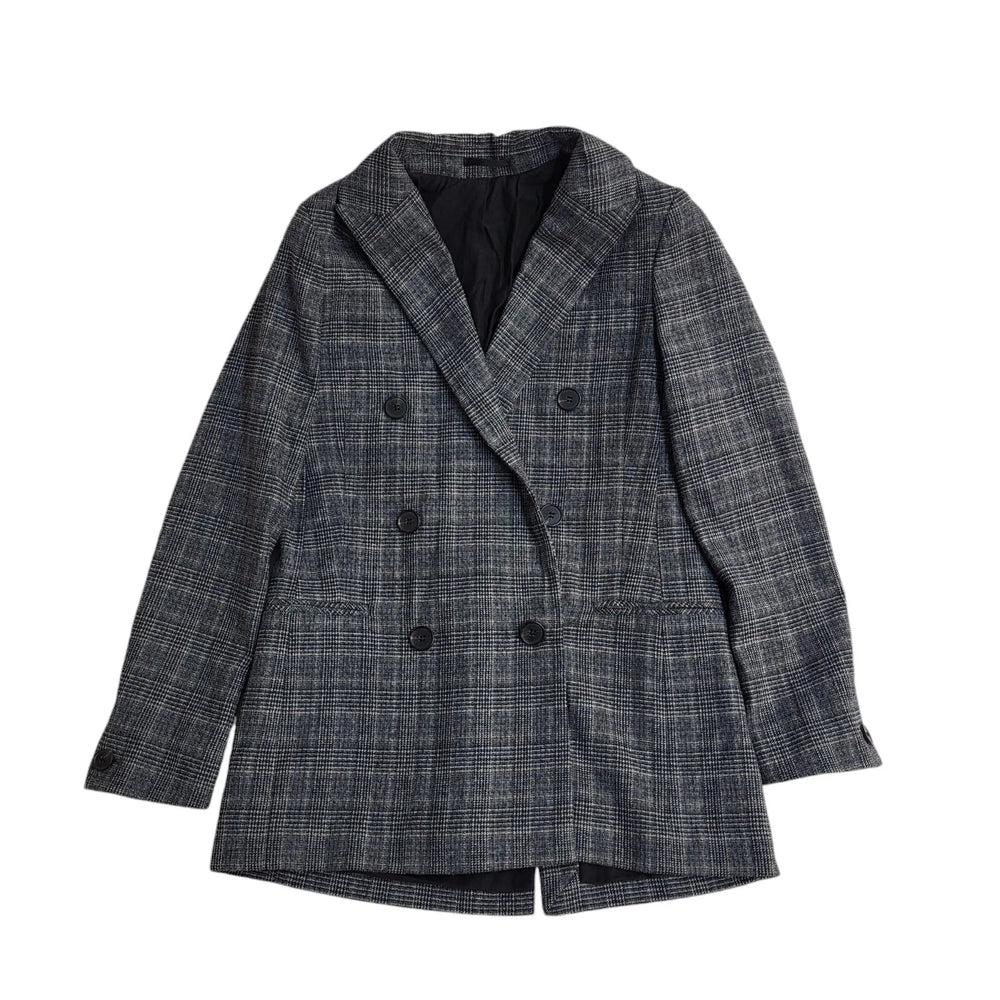 Allsaints Grey Check Suit Dress Jacket Uk Women's Size 8 FF58