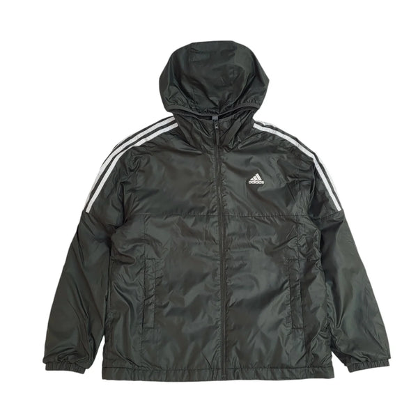 Adidas Vintage Y2k Green Hooded Sports Jacket Uk Men's Size L