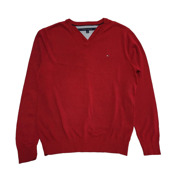Tommy Hilfiger Red L/Sleeve Knit Jumper UK Men's Large K155