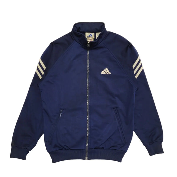 Adidas Navy Blue Zipped Tracksuit Top Women's uk S 8 eu 36 H451