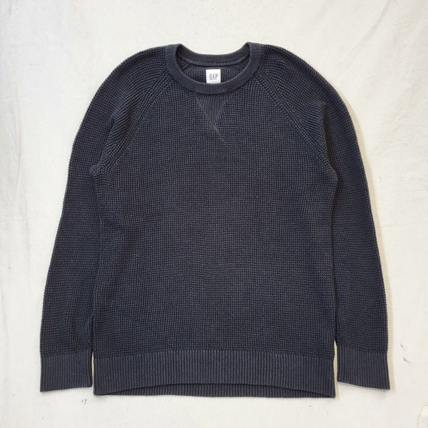 Gap Black Cotton Crew Neck Jumper Uk Men's Large G503