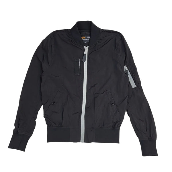 Alpha Industries Black Windbreaker Y2K Jacket UK Men's Size S