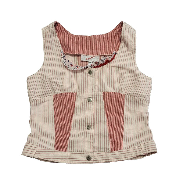 Vintage 90s Pink Button Sleeveless Top Uk Girls Age 14-16 Size 2XL