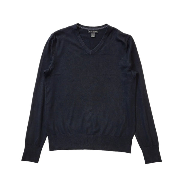 Banana Republic Black V-Neck Silk Blend Jumper Uk Men's Medium G494