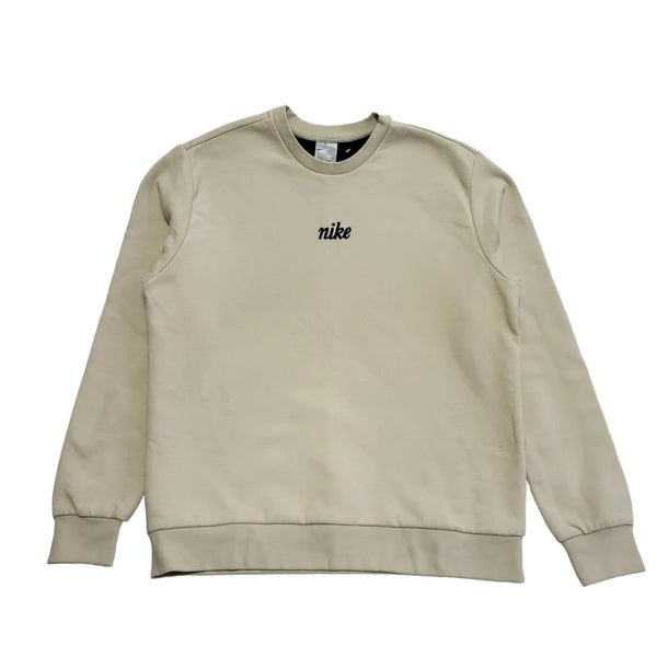 Nike Cream Spell Out Retro Long Sleeve Sweatshirt Women's Uk L 12 H215