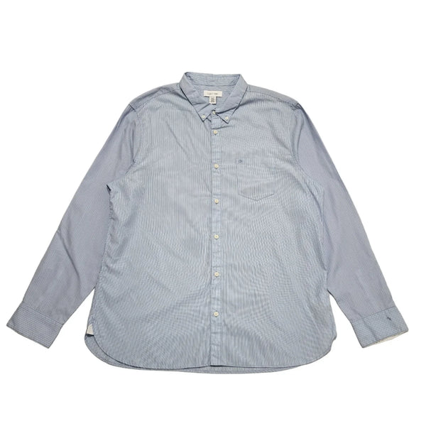 Calvin Klein Light Blue White Striped Shirt Uk Men's Extra Large BB859