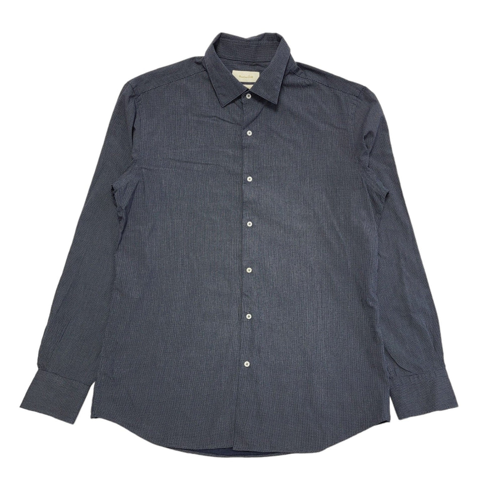 Massimo Dutti Y2K Blue Long Sleeve Formal Shirt Men's Size Large