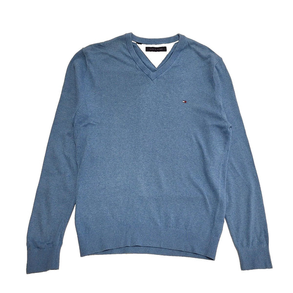 Tommy Hilfiger Blue L/Sleeve Knit Jumper UK Men's Medium K159