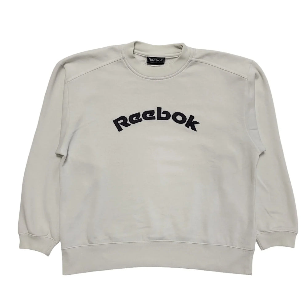 Reebok Essentials Spell Out  Vintage 90s White Sweatshirt Women's Size UK 12