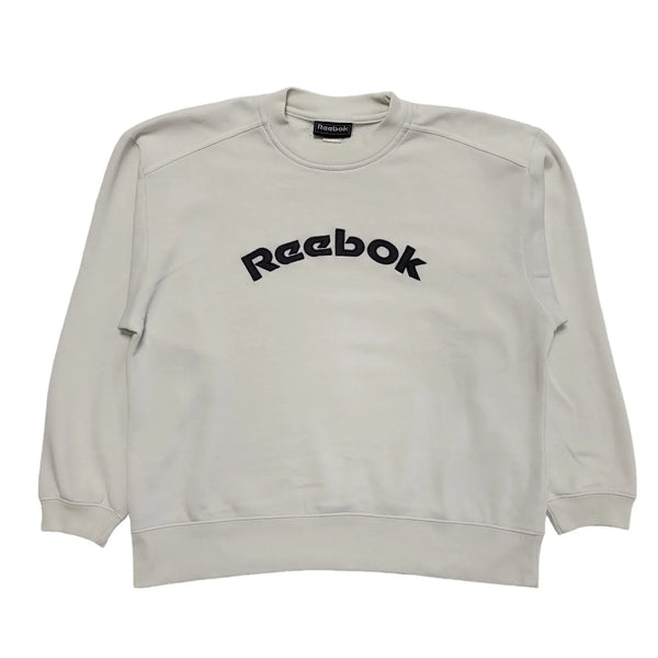 Reebok Essentials Spell Out  Vintage 90s White Sweatshirt Women's Size UK 12