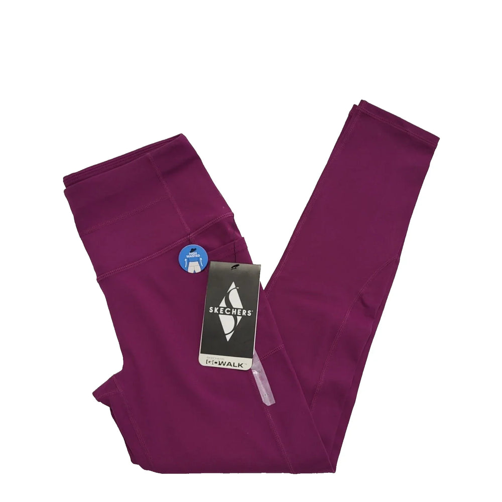Skechers Skinny Gym Track Pants Purple Fitted Uk Women's XS 6 W24 L23 BNWT L179