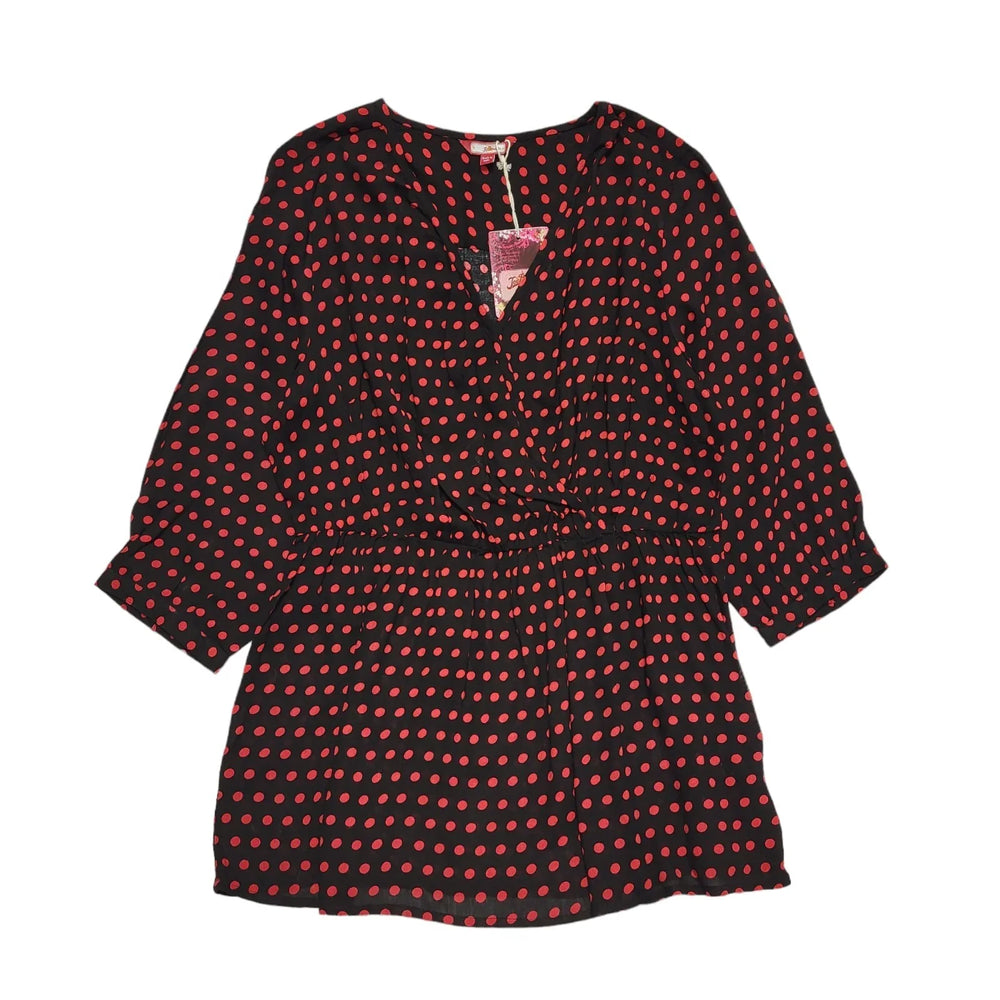 Joe Browns Red & Black Polka Dot Blouse Womens UK 16 BNWT DD671