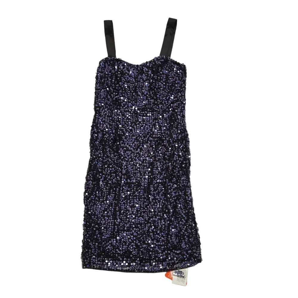 Michelle Keegan Black Purple Strappy Sequin Dress Women's UK 12 EU 40 BNWT H470