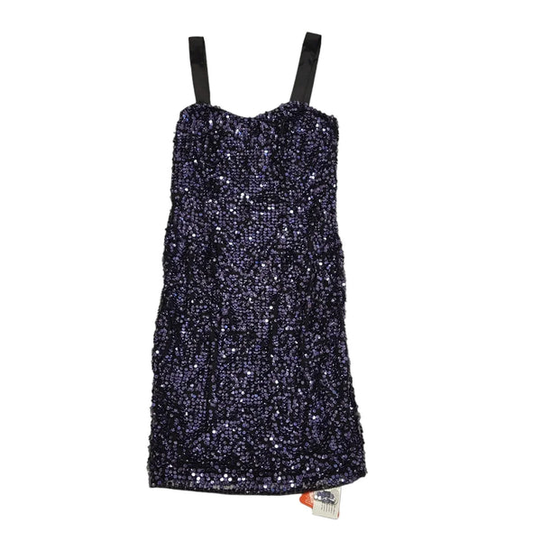 Michelle Keegan Black Purple Strappy Sequin Dress Women's UK 12 EU 40 BNWT H470