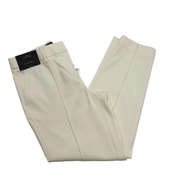 Next White Capri Leg Dress Trousers Uk Women's 6 W24-26 L24 Bnwt BB799