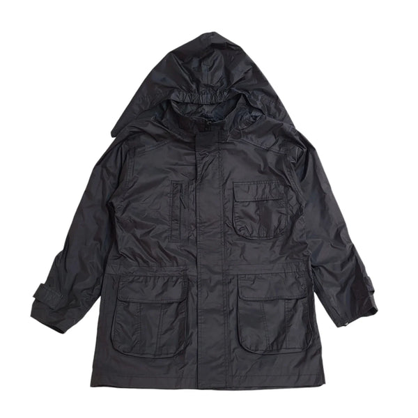Beau Brummel 90s Black Hooded Jacket Uk Men's Size Small