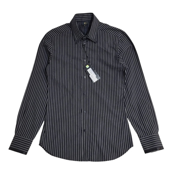Just Cavalli Vintage 90's Black Striped BNWT Long Sleeve Shirt Men's UK S