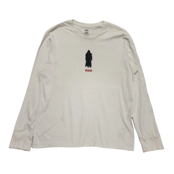 Levi's Star Wars Darth Vader White Long Sleeve T-Shirt Mens Size Large