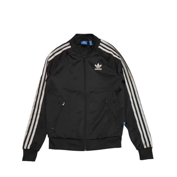 Adidas Tracksuit Top/Jacket Black Full Zip Womens UK Size 6 CC33