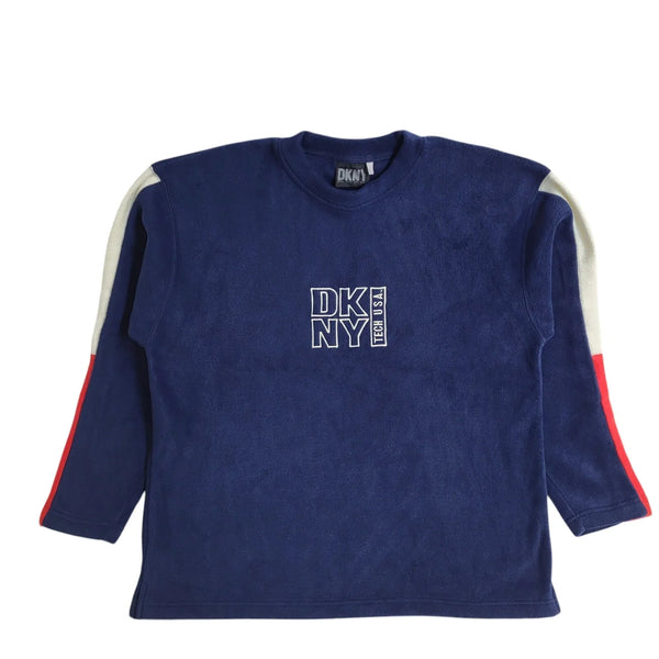 DKNY Vintage 90's Navy Blue Crew Neck Jumper UK Men's Size Large