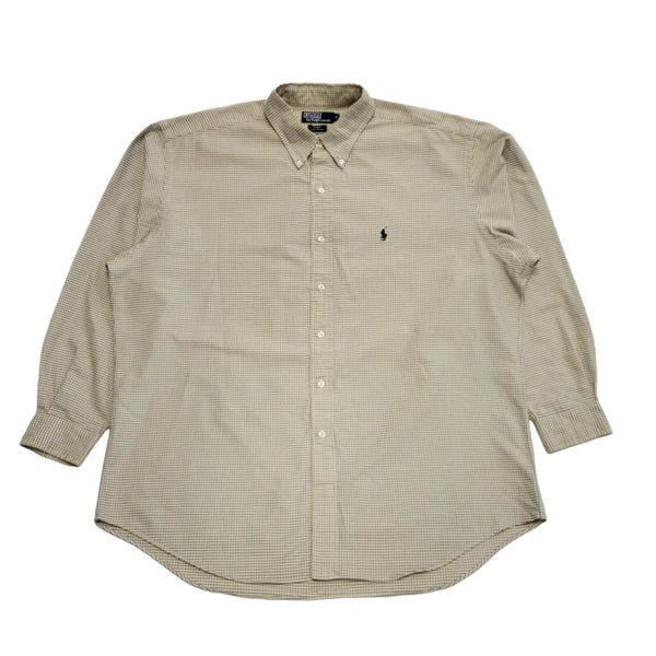 Ralph Lauren Blake Yellow Blue Check L/Sleeve Over-sized Shirt Men's UK xL H382