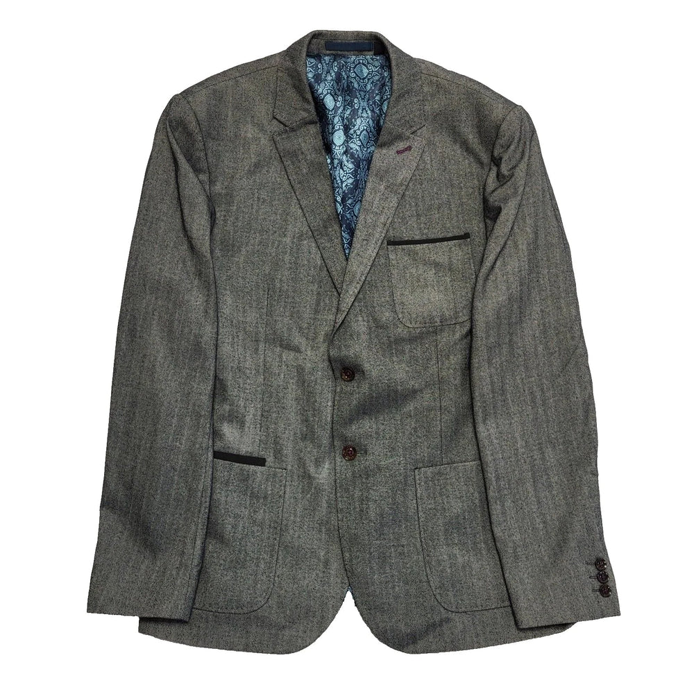 Ted Baker Grey Wool Slim Fit Suit Blazer Jacket Uk Men's Size S 38" L98