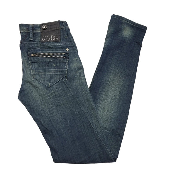 G-Star Raw Blue Skinny Denim Jeans Womens UK 10 W30 L34 DD125