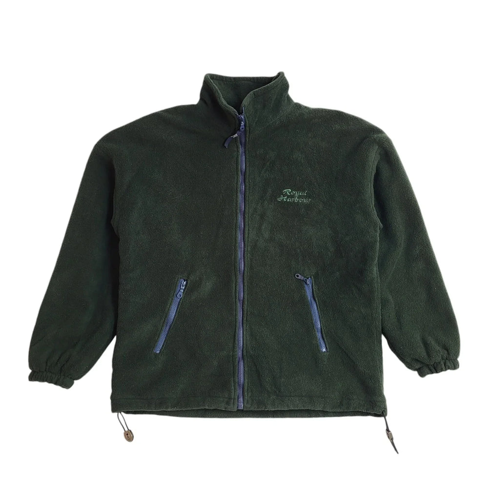 Royal Harbour Vintage 80s Green Hiking Fleece Jacket Uk Men's Size M