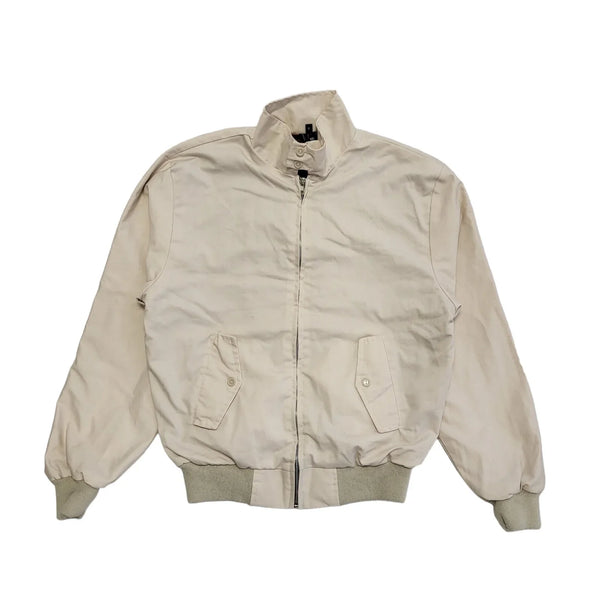 Made In England Vintage 90s Beige Zipped Bomber Jacket Men's Size Medium