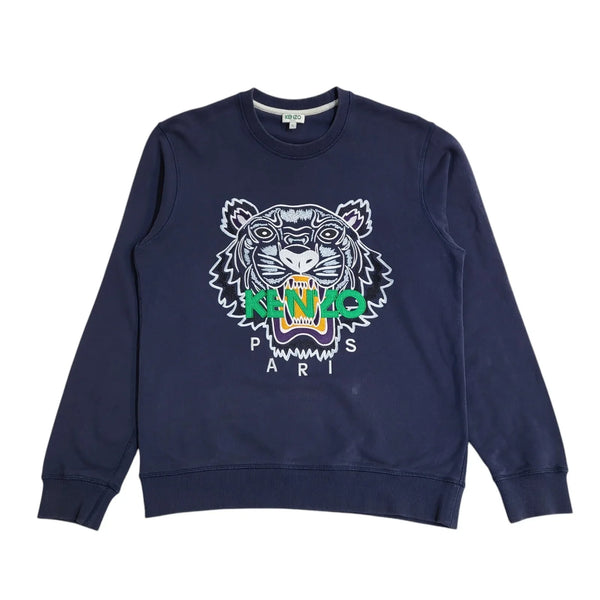 Kenzo Blue Crew Neck Casual Sweatshirt UK Men's Size S EE768