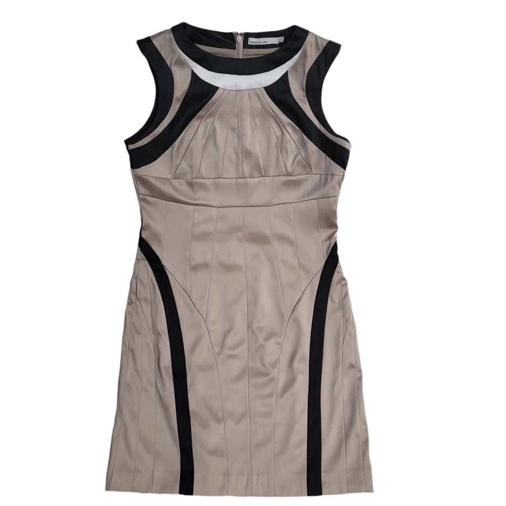 Karen Millen Purple & Black Sleeveless Dress UK Women's Size 12