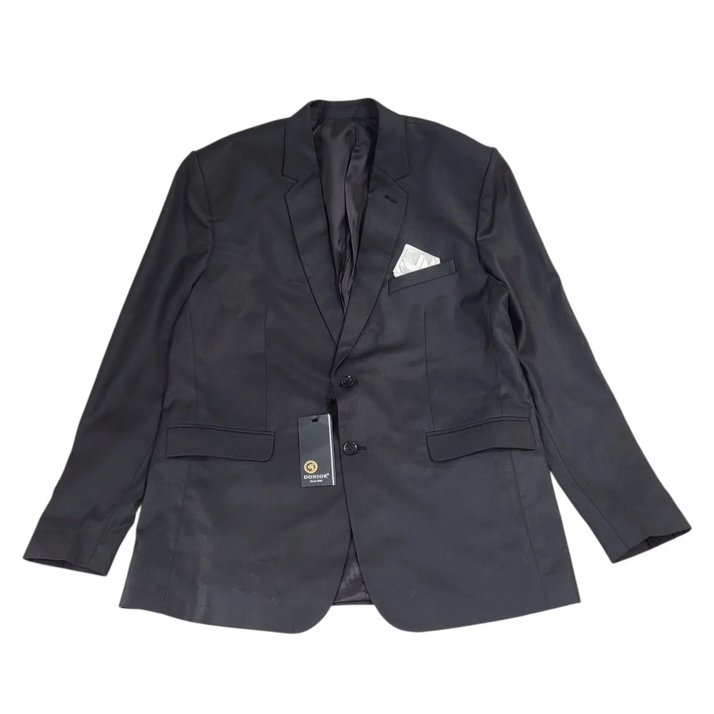 Donior Black Suit Blazer Jacket Uk Men's XL 44" Bnwt L746