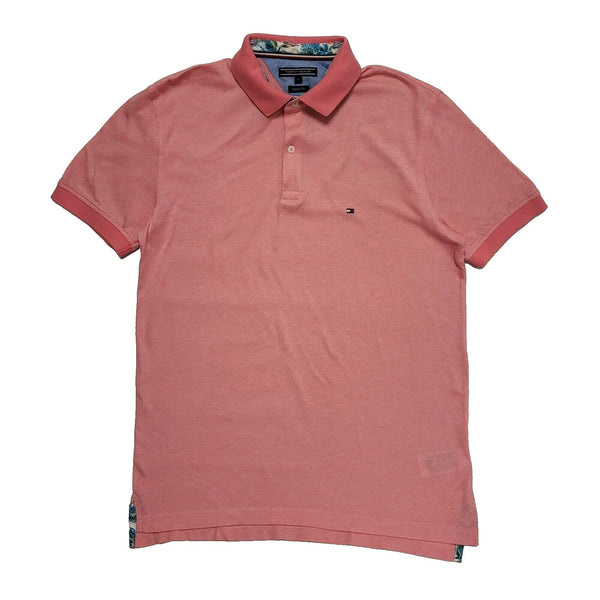 Tommy Hilfiger Pink Peach Polo Slim Fit T-Shirt Uk Men's Size L L62