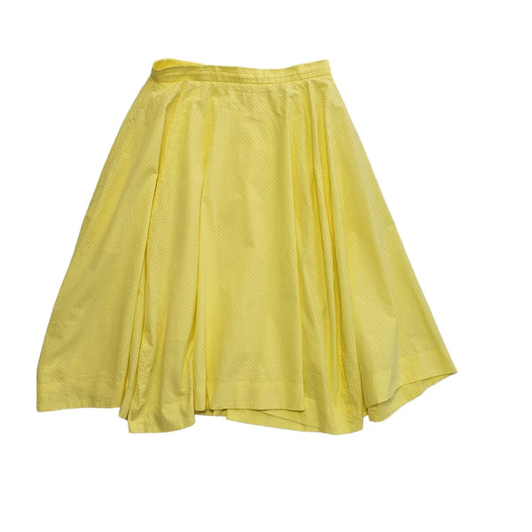 Cos Yellow Back Zip Summer Skirt UK Women's 6 W24 CC455