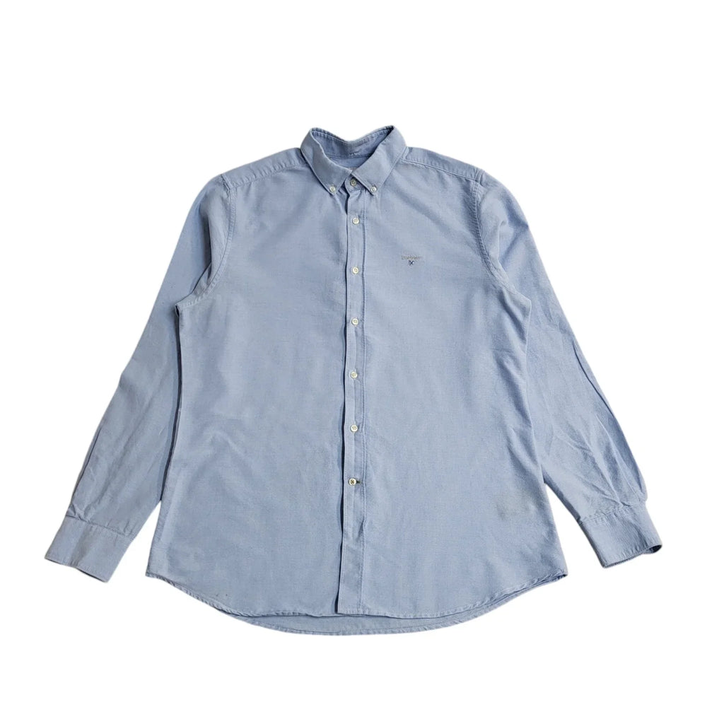 Barbour Light Blue Tailored Fit Long Sleeve Shirt Uk Men's Size M FF50