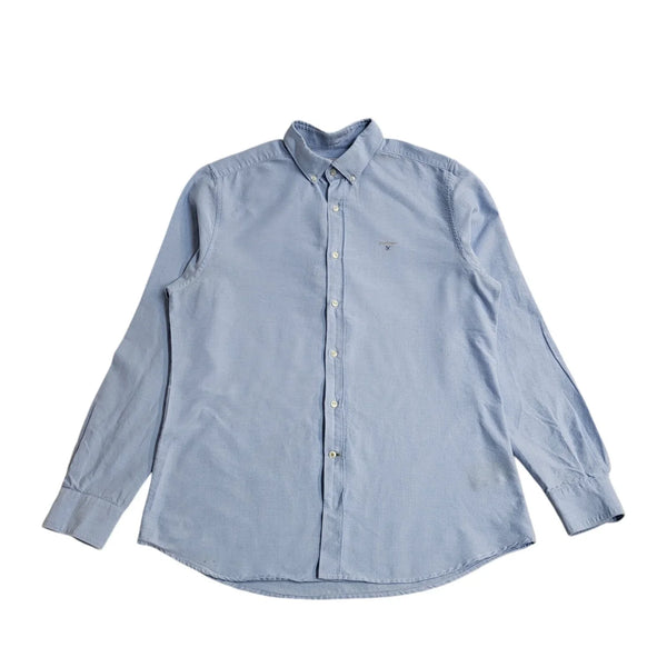 Barbour Light Blue Tailored Fit Long Sleeve Shirt Uk Men's Size M FF50