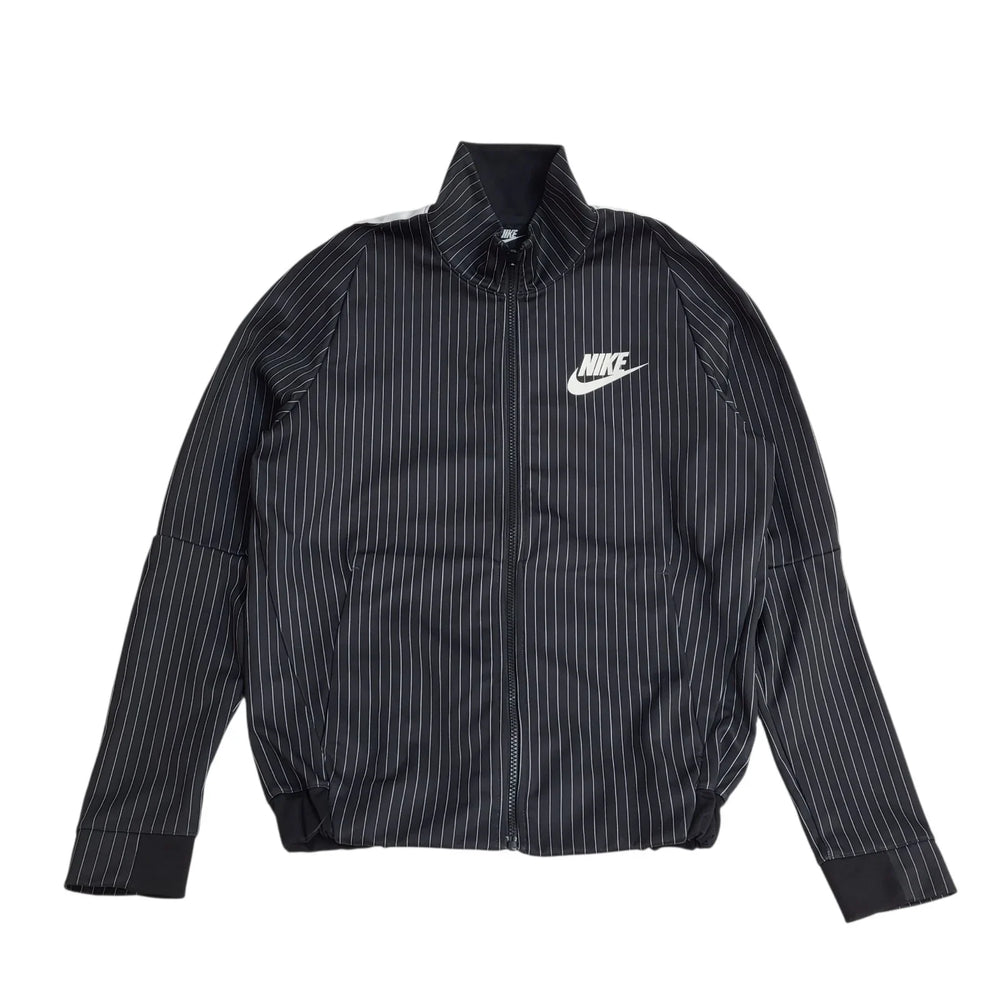 Nike Tracksuit Y2k Black White Pinstriped Tapered Hem Reworked Men's Size M