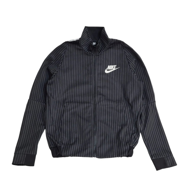 Nike Tracksuit Y2k Black White Pinstriped Tapered Hem Reworked Men's Size M