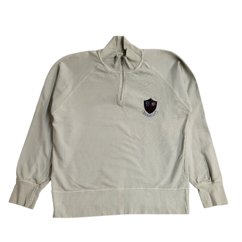 Ben Sherman Cream 1/4 Zip High Neck Casual Sweatshirt UK Men's XXL EE458